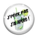 Cabochon Verre - j'peux pas j'ai apéro
