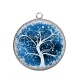 Pendentif Cabochon Argent - arbre de vie