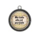 Pendentif Cabochon Argent - ma tatie elle est parfaite