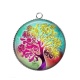 Pendentif Cabochon Argent - arbre de vie