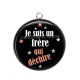 Pendentif Cabochon Argent - frère qui déchire