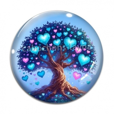 Cabochon Verre - arbre de vie
