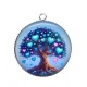 Pendentif Cabochon Argent - arbre de vie