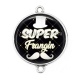 Connecteur Cabochon Argent - super frangin