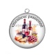 Pendentif Cabochon Argent - viticulteur passionné