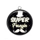 Pendentif Cabochon Argent - super frangin