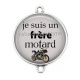Connecteur Cabochon Argent - je suis un frère motard