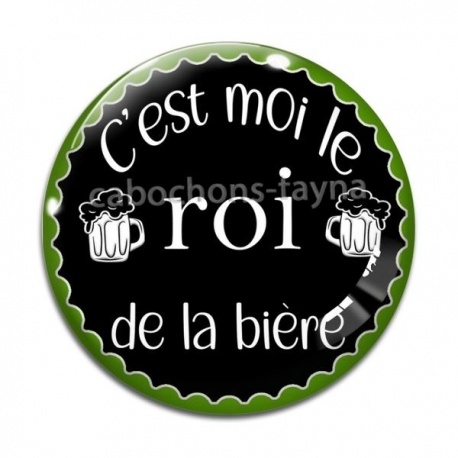 Cabochon Verre - c'est moi le roi de la bière