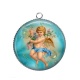 Pendentif Cabochon Argent - ange
