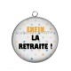 Pendentif Cabochon Argent - enfin la retraite