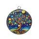 Pendentif Cabochon Argent - arbre de vie