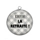 Pendentif Cabochon Argent - enfin la retraite