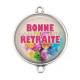 Connecteur Cabochon Argent - bonne retraite