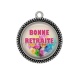 Pendentif Cabochon Argent - bonne retraite