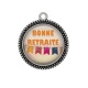 Pendentif Cabochon Argent - bonne retraite