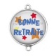 Connecteur Cabochon Argent - bonne retraite