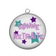 Pendentif Cabochon Argent - bonne retraite