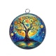 Pendentif Cabochon Argent - arbre de vie
