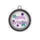 Pendentif Cabochon Argent - bonne retraite
