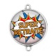 Connecteur Cabochon Argent - super retraité