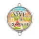 Connecteur Cabochon Argent - vive la retraite