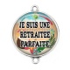 Connecteur Cabochon Argent - je suis une retraitée parfaite
