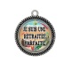 Pendentif Cabochon Argent - je suis une retraitée parfaite