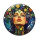Cabochon Verre - femme arbre de vie