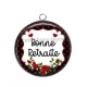 Pendentif Cabochon Argent - bonne retraite