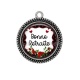 Pendentif Cabochon Argent - bonne retraite