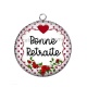 Pendentif Cabochon Argent - bonne retraite