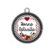 Pendentif Cabochon Argent - bonne retraite