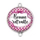 Connecteur Cabochon Argent - bonne retraite