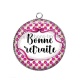 Pendentif Cabochon Argent - bonne retraite