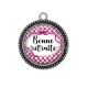 Pendentif Cabochon Argent - bonne retraite