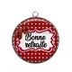 Pendentif Cabochon Argent - bonne retraite