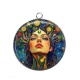 Pendentif Cabochon Argent - femme arbre de vie