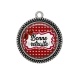 Pendentif Cabochon Argent - bonne retraite