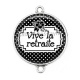Connecteur Cabochon Argent - vive la retraite