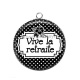 Pendentif Cabochon Argent - vive la retraite