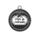 Pendentif Cabochon Argent - vive la retraite