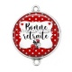 Connecteur Cabochon Argent - bonne retraite