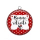 Pendentif Cabochon Argent - bonne retraite