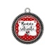 Pendentif Cabochon Argent - bonne retraite