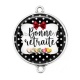 Connecteur Cabochon Argent - bonne retraite