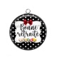 Pendentif Cabochon Argent - bonne retraite