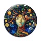 Cabochon Verre - femme arbre de vie