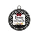 Pendentif Cabochon Argent - bonne retraite