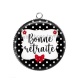 Pendentif Cabochon Argent - bonne retraite