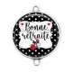 Connecteur Cabochon Argent - bonne retraite